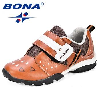 BONA Nou Stil de Moda pentru Copii Adidasi Sintetic Mesh Băieți Pantofi Casual Cârlig & Bucla de Fete Pantofi de Agrement Rapid Transport Gratuit
