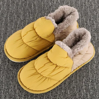 2020 Papuci Femei Gros De Iarna Non-Alunecare De Blană Glisante Cald Acasă Papuci De Interior Impermeabil De Sex Feminin Pantofi De Bumbac Pantuflas Mujer