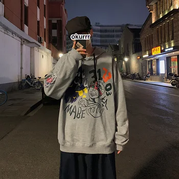 SingleRoad Mens Hoodies Pentru Bărbați 2020 Toamna Hip Hop Supradimensionate Harajuku Jachete Japoneză Streetwear Tricoul Portocaliu Hanorac Barbati