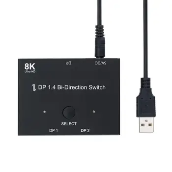 DisplayPort distribuitorul DP 1:2 HD 8K 1:2 PC-uri ecran splitter cablu adaptor