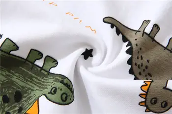 Vara baietel Haine de Bumbac pentru Copii desene animate dinozaur T-Shirt, pantaloni Scurți 2 buc/seturi de Copil Costum de Moda pentru Copii Copilul se potriveste