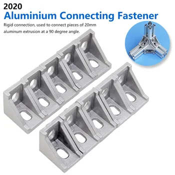 10buc Aluminiu 2020 Colț Suportul de Fitinguri de Colț Unghi de fixare pentru Conector Profil Aluminiu CNC Router