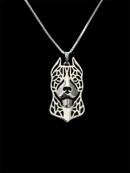La modă drăguț câine Pitbull pandantiv colier femei argint placat cu aur colier statement bărbați cs go collares