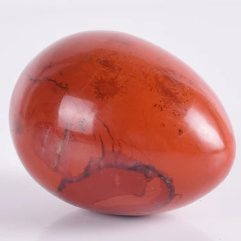Dimensiuni mari, Roșii Japser Yoni Ou Undrill 50*35 MM Naturale Cristal Mineral Minge de Piatra Decor Acasă Accesoriu Kegel Masaj