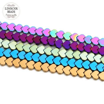 LINSOIR 6mm Buna Inima Hematit Margele Margele din Piatra Naturala Pentru DIY Colier Bracelt Cercel Femeie de Luare de Bijuterii Transport Gratuit