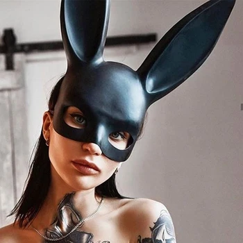 Cosplay Sexy Iepuras Iepure Fată PVC Masca dominare sexuala Sclavie Joc Adult Produse pentru Sex Fetish Masca de Ochi Catwoman Mascat Masca de Fata