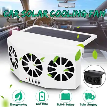 Masina Alimentat Solare Cooler Geam Față/Spate Radiator Ventilator De Evacuare Auto Air Vent Ventilație Ventilator Radiator Sistem De Răcire