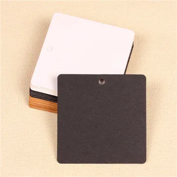 En-gros 300pcs carton gol hang tag-ul Cadou Hang tag-ul DIY/maro formă pătrată de hârtie kraft cu eticheta/hârtie