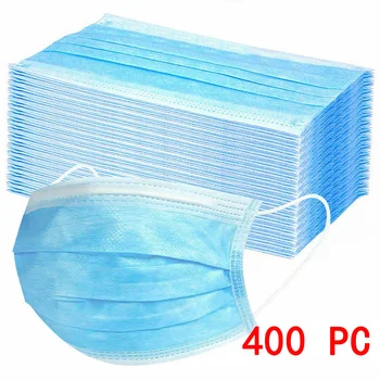 200/400/600/800Pcs Adult, Mască de Unică folosință Acopere Fata Masca Albastru Reglabil Confortabil Măști Pentru Exterior mascarillas