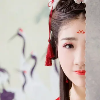 36pcs Rosii Mici Față Tatuaje Tradițională Chineză Stil Spranceana Autocolante Temporară Copii Performanță Autocolant Tatuaj Body Art