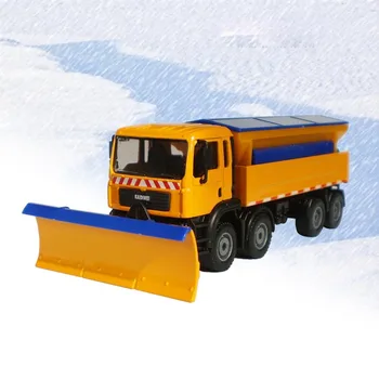 KDW Aliaj turnat sub presiune Zăpadă Sweeper 1:50 Iarna Vehicul de Serviciu Capac Detașabil 8 Wheel Cleaner Tractor turnat sub presiune Model Hobby Jucarii
