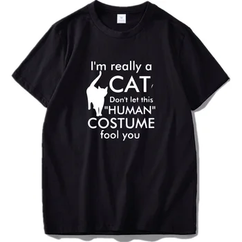 Cat Tricou Barbati sunt O Pisica nu Lasa Acest Om Costum Prost Bumbac Tricou Amuzant Expresie Clasic T-Shirt de sex Masculin