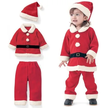 3PCS Copilul Costum de Crăciun pentru Copii de Craciun Set Haine Fete Băieți Moș Crăciun Set Haine Copii Craciun Cosplay Costum Petrecere
