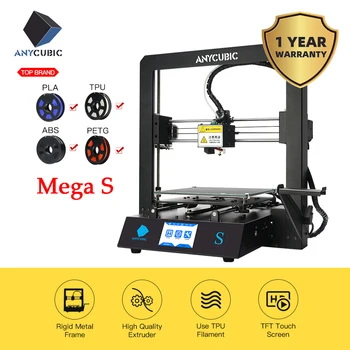 ANYCUBIC Mega S Imprimantă 3D i3 Mega Upgrade Full Metal TFT Ecran Tactil de Înaltă Precizie FDM 3d Printer Kit impresora 3d drucker