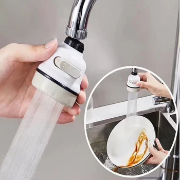 Robinet de bucătărie Rotativ Spray 3 Moduri Reglabile Bucătărie Apăsați Duza de Stropire Filtru Aerator 360° Rotativ de spălat Vase helper