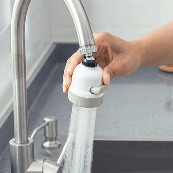 Robinet de bucătărie Rotativ Spray 3 Moduri Reglabile Bucătărie Apăsați Duza de Stropire Filtru Aerator 360° Rotativ de spălat Vase helper