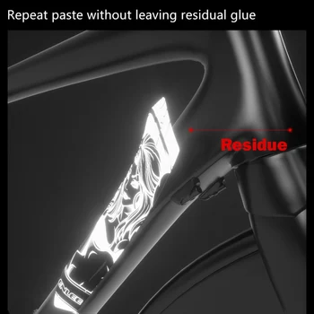 3D Noapte Reflecție MTB Mountain Bike Rezistent la zgarieturi Proteja Cadru Demontabil DIY Autocolant de Biciclete Rutiere Paster Garda de Acoperire