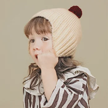 2020 Minge de Blana Pompom Pălărie de Iarnă pentru Fete Cald Gros Băieți Chelioși Căciuli pentru Copii Pălării Tricotate Copilul bonnet Capac de Cadou de Crăciun MZ028