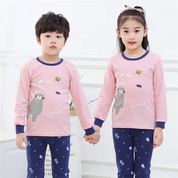 90-160 cm Bumbac Copii Seturi de Pijama Copii Băieți Fete Homewear Îmbrăcăminte Desene animate Tigru Sleepwear Pânză Halat de baie Pentru Copii PIJAMALE