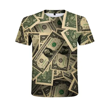 Produs nou dolar creative T-shirt pentru bărbați hip-hop cu mânecă scurtă de vară de moda T-shirt frumos personalitate casual barbati tricou