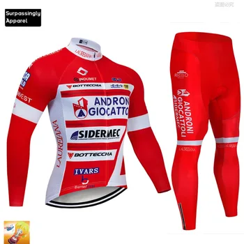 2019 Echipa de Curse Sport Barbati Pro Echipa ANDRONI Ciclism Jersey Set 16D Primăvară Stabilit de mult Timp Respirabil Ropa Ciclismo Bicicleta Îmbrăcăminte