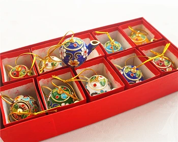 Noi en-Gros 10BUC China Beijing Recomandate Meserii Cloisonne Cloisonne Mici pot Agățat Pandantiv Bijuterii Ornament de Crăciun