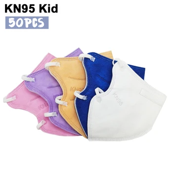 50pcs Fete KN95 Masca Pentru 3-15 Vechi Copiilor Copil Copil Praf KN95 Masca FFP2 Mască de Protecție, Băieți și Fete FPP2 Respirator FPP3