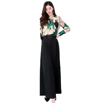 Singură Bucată / Costum de pantaloni largi picior costum de sex feminin primăvara anului 2020 nou versiunea coreeană temperament a fost subțire și la modă două bucata set
