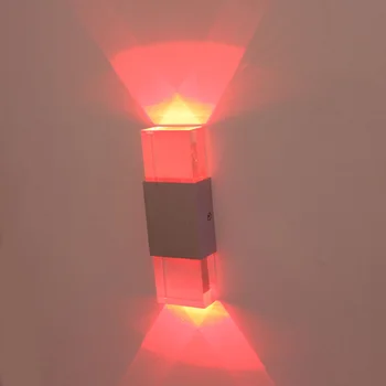 Estompat/N 2W Crystal LED Montare pe Perete corp de iluminat în Sus/în Jos de Iluminat Decor Modern Lampa Living Culoar Disco