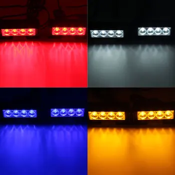 2 buc 12V LED Strobe Lumina de Avertizare Auto Camion SUV de Urgență Parte Strobe Lumină Intermitentă Zi de Funcționare a Lămpii