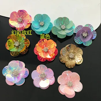 Lucrate manual cu margele floare 3D patch pânză paste multicolore decorative aplicatiile diy accesorii haine sac capac pantofi floare de patch-uri