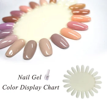 Arte Clavo 10buc Instrumente Nail Art Arată Raft UV Gel lac de Unghii de Culoare de Afișare Diagramă Manichiura Practică Alb False, Sfaturi de Unghii