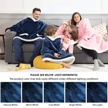 Sudoare Hanorace Pătură cu Mâneci Supradimensionate Hanorace Jachete Femei Fleece Portabil Pătură Hoody Hanorac cu Buzunare