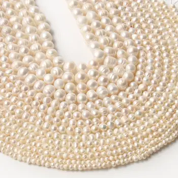 De înaltă Calitate Alb Neregulate Perle de apă Dulce pentru a Face Bijuterii DIY Brățară Colier de Perle pentru a Face Bijuterii de 15