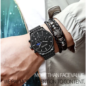 BELUSHI Brand de Top Luxury Mens Ceasuri de Moda Sport Cuarț Ceas Barbati Casual Plasă de Oțel rezistent la apă, Cronograf Relogio Masculino