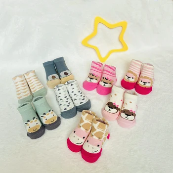 1Lot=4Pairs Șosete pentru Copii Mulțime de Nou-născut Șosete de Bumbac pentru Copii Fete Baieti Sosete Set Amuzant Colorat Fox Infant Toddler Copii Meisjes sokken