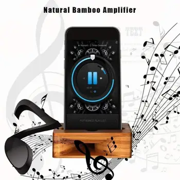 Universal Retro de Bambus, Lemn de Telefon Dock Suport Pentru Birou Amplificator de Sunet Difuzor Suport de bambus, lemn de telefon difuzor
