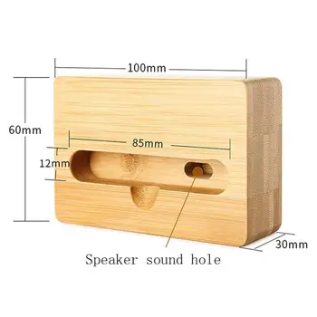 Universal Retro de Bambus, Lemn de Telefon Dock Suport Pentru Birou Amplificator de Sunet Difuzor Suport de bambus, lemn de telefon difuzor