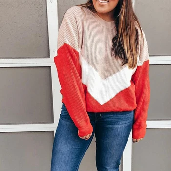 Pulovere femei Pulover de iarna 2019 pulovere tricotate haine pentru Femei de moda Cusătură liber pulover tricotat pentru femei