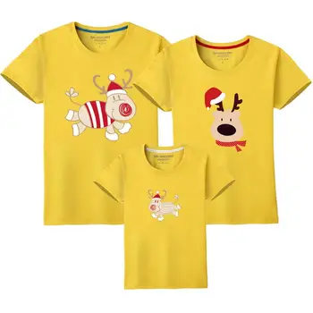 De crăciun, Familia Cerb Mami și cu Mine Haine de Desene animate de Potrivire Seturi de Îmbrăcăminte de Familie, Mama Fiica, Tatăl Copilului T-shirt