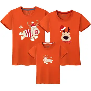 De crăciun, Familia Cerb Mami și cu Mine Haine de Desene animate de Potrivire Seturi de Îmbrăcăminte de Familie, Mama Fiica, Tatăl Copilului T-shirt