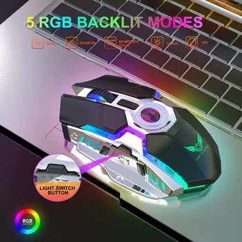 2.4 G Wireless Reîncărcabilă Mut LED Backlight Gaming Mouse-ul pentru Laptop-uri/Calculatoare tehnologia wireless 2.4 G de Jocuri Jocuri Mouse-ul