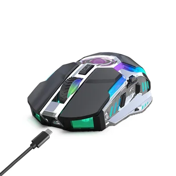 2.4 G Wireless Reîncărcabilă Mut LED Backlight Gaming Mouse-ul pentru Laptop-uri/Calculatoare tehnologia wireless 2.4 G de Jocuri Jocuri Mouse-ul