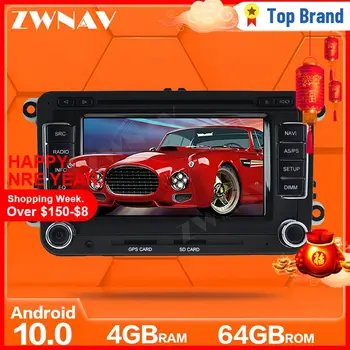 Android10 8 core 4+46 GB 2 din Masina DVD, radio, player Multimedia, Autoradio Pentru VW Golf 5 Passat b6 SEAT leon Tiguan Polo Skoda Oct