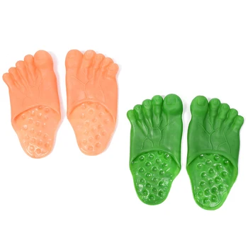 2020 Nou Soft De Jos Verde Picior Mare Copil Papuci Pantofi De Partid Amuzant De Halloween Pantofi Show De Cosplay, Elemente De Recuzită De O Mărime Copil Papuci De Casă