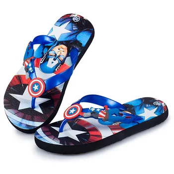 Moda flip-flops copii papuci de casă Căpitanul America/Spider-Man papuci de vara baieti plaja papuci de casa pantofi pentru copii