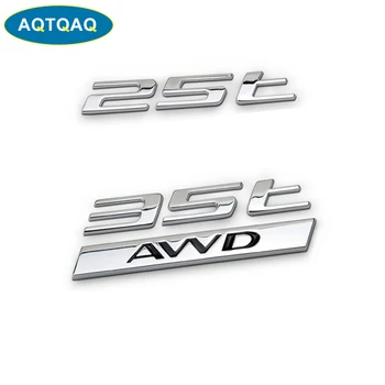 AQTQAQ 1buc 3D Metal 25T 35T AWD Masina Lateral Aripa Spate, Portbagaj Emblema, Insigna Decalcomanii Autocolant pentru Jaguar F-PACE,accesorii decor