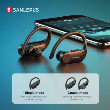 SANLEPUS Cască Bluetooth TWS 5.0 Led Pavilioane Wireless Căști Stereo pentru Xiaomi în Ureche Telefon Jocuri Sport Cască