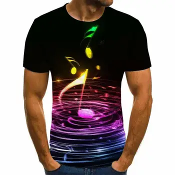 2020 Noua moda T-shirt pentru Bărbați Muzica tricou 3d Guitar T-shirt Shirt de Imprimare Gotic Anime Haine cu Maneci Scurte T-Shirt XXS-6XL