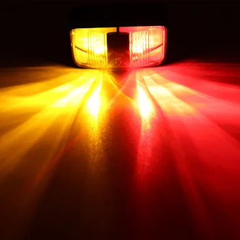 Rezistent la apa Amber & Red LED-uri 12V/24V 2LED Masina camion Camion lateral marker Trailer Lumina din Spate Coada Lateral Lampă de Lumină exterioară